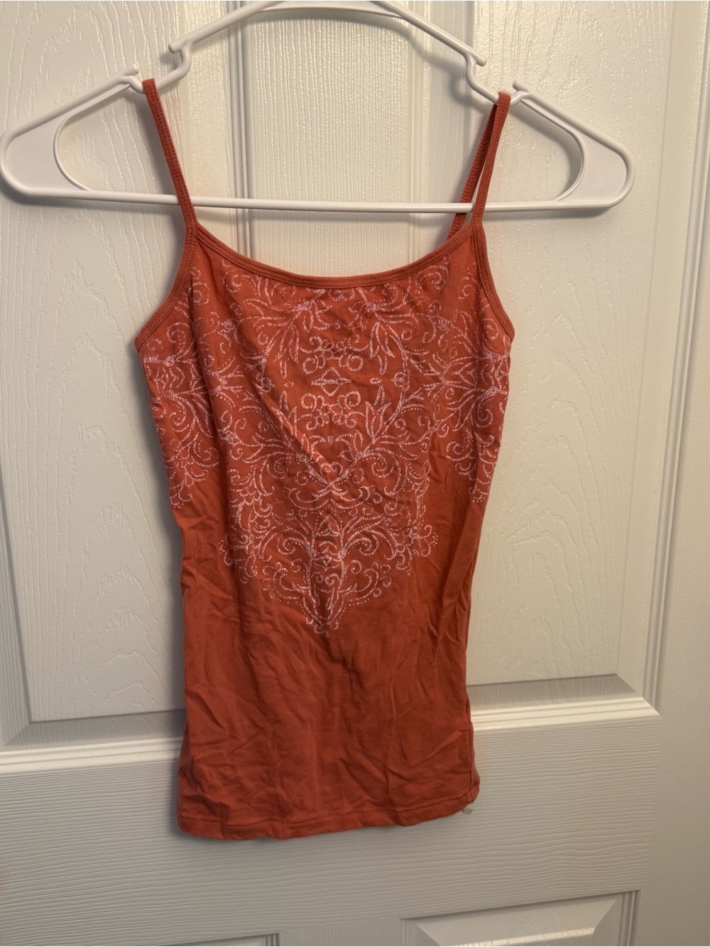 Aeropostale Burnt Orange Floral Graphic Cami Tank Top